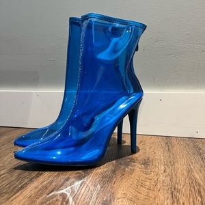 Clear Blue Booties